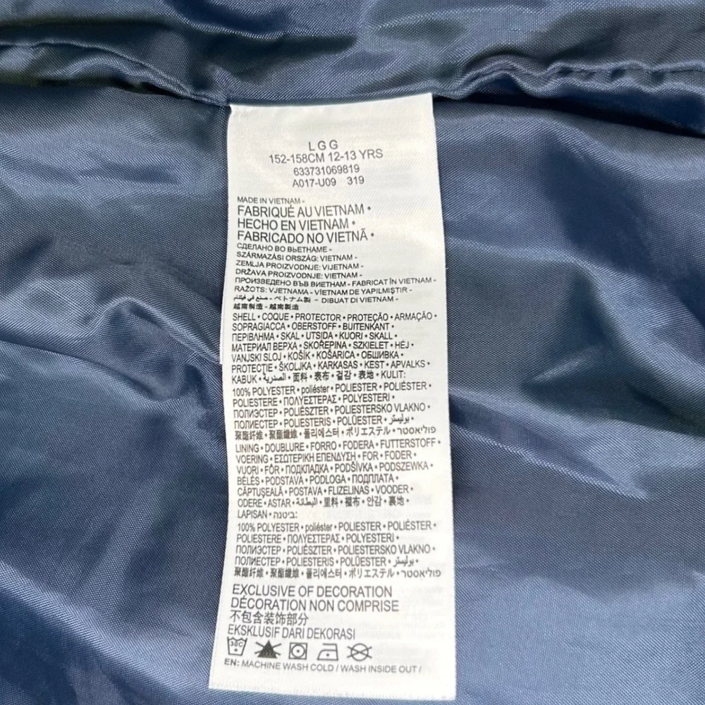Levi's Kids Puffer Jacket Hooded Blue Red White L‎ (12-13) Boys Girls Coat